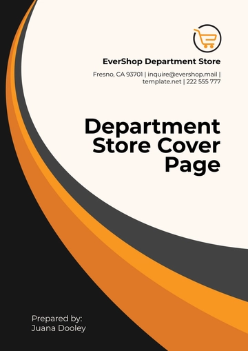 Free Department Store Cover Page Template to Edit Online