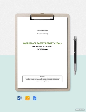 Workplace Safety Report Template