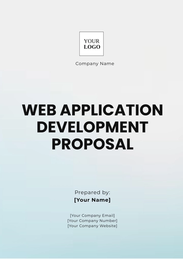 Free Web Application Development Proposal Template to Edit Online