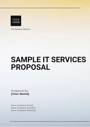 Free Sample IT Services Proposal Template to Edit Online
