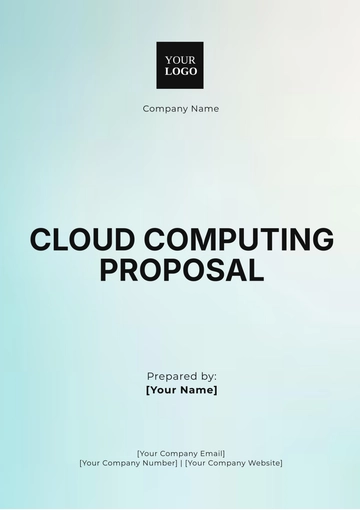 Free Cloud Computing Proposal Template to Edit Online