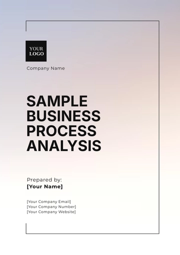 Free Sample Business Process Analysis Template