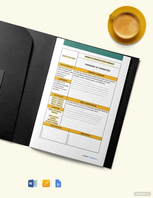 Sample Construction Statement of Work Template