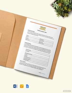 Simple Construction Training Request Form Template