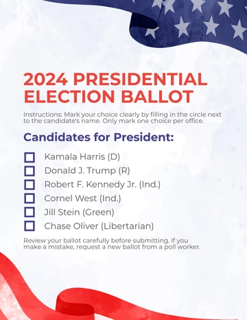 Free Election Ballot Template to Edit Online