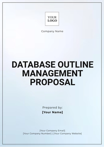 Free Database Outline Management Proposal Template to Edit Online