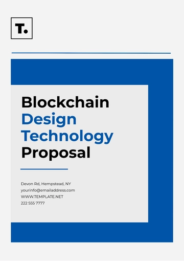 Free Blockchain Design Technology Proposal Template to Edit Online