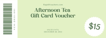Free Afternoon Tea Voucher Template to Edit Online