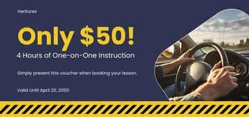 Free Driving Lesson Voucher Template to Edit Online