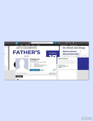 Father's Day LinkedIn Profile Banner Template