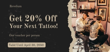 Free Aesthetic Tattoo Voucher Template to Edit Online