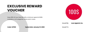 Free Reward Voucher Template to Edit Online