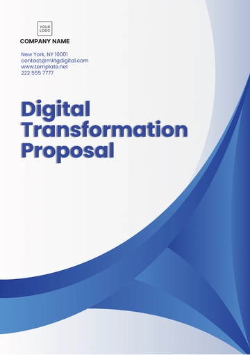 Free Digital Transformation Proposal Template to Edit Online