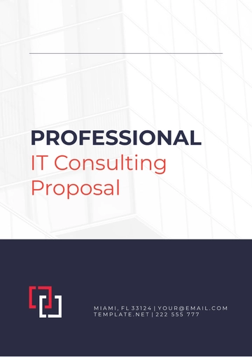 Free Professional IT Consulting Proposal Template to Edit Online