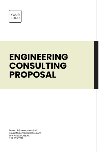 Free Engineering Consulting Proposal Template to Edit Online