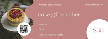 Free Cake Voucher Template to Edit Online