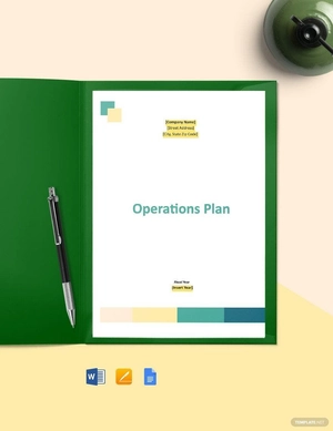 Operations Plan Template Operations Plan Template