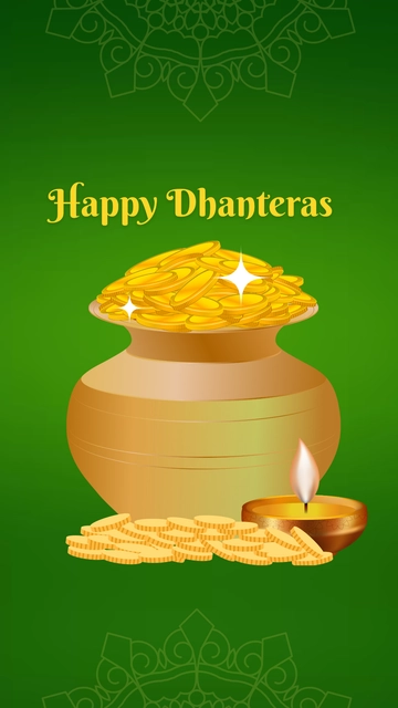 Free Dhanteras Wallpaper Template to Edit Online