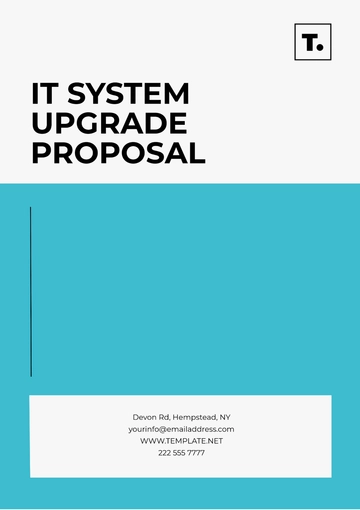 Free IT System Upgrade Proposal Template to Edit Online