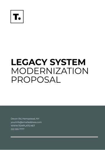 Free Legacy System Modernization Proposal Template to Edit Online