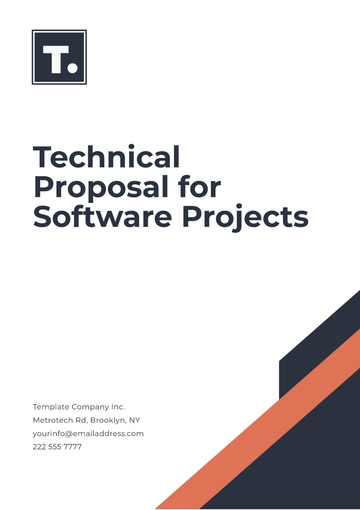 Free Technical Proposal Layout for Software Projects Template to Edit Online