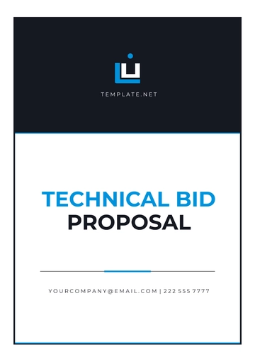Free Blank Technical Bid Proposal Template to Edit Online