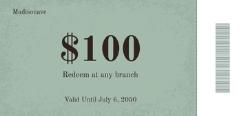 Free $100 Voucher Template to Edit Online