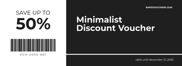 Free Minimalist Voucher Template to Edit Online