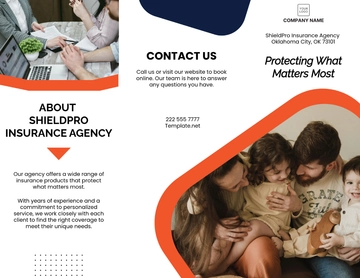 Free Insurance Agency Brochure Template to Edit Online