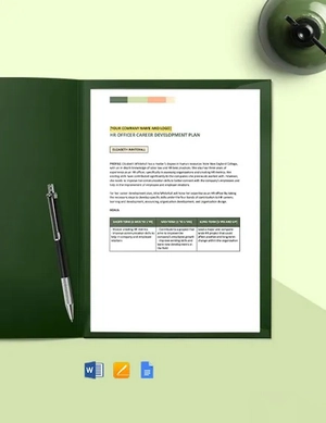 Employee Career Development Plan Template