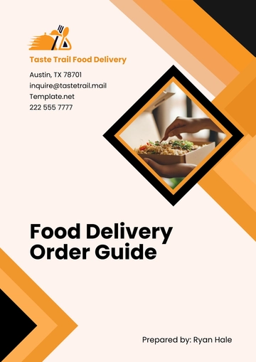 Free Food Delivery Order Guide Template to Edit Online