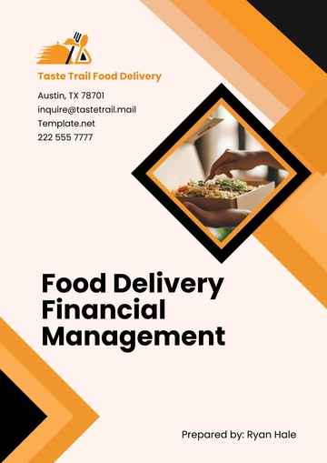 Free Food Delivery Financial Management Template to Edit Online