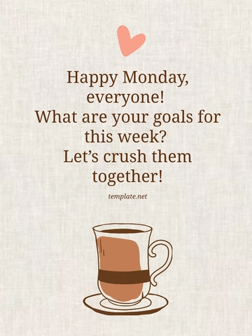 Free Monday Social Media Post Template to Edit Online