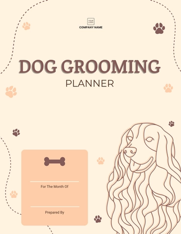 Free Dog Grooming Planner Template to Edit Online
