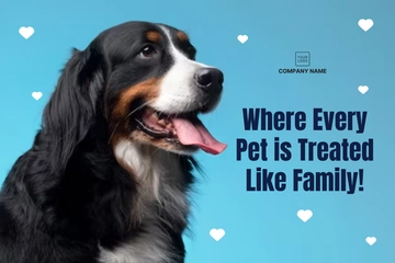 Free Dog Grooming Postcard Template to Edit Online