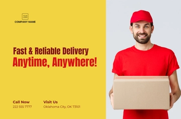 Free Courier Service Banner Template to Edit Online