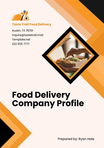 Free Food Delivery Company Profile Template to Edit Online