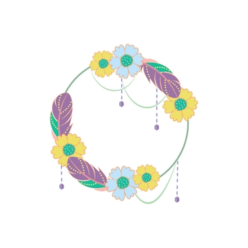 Free Boho Wreath Clipart to Edit Online