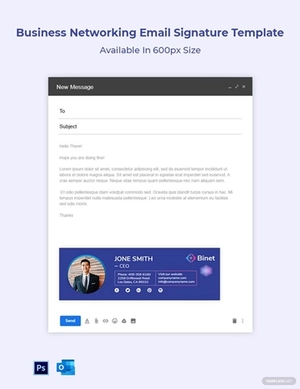 Business Networking Email Signature Template