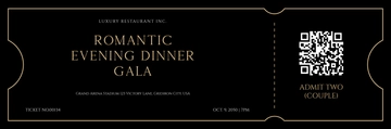 Free Professional Dinner Ticket Template to Edit Online