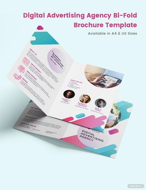 Digital Advertising Agency Bi-Fold Brochure Template