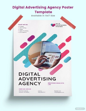 Digital Advertising Agency Poster Template