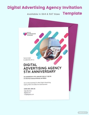 Digital Advertising Agency Invitation Template