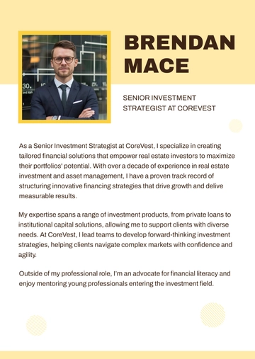 Free LinkedIn Professional Bio Template to Edit Online