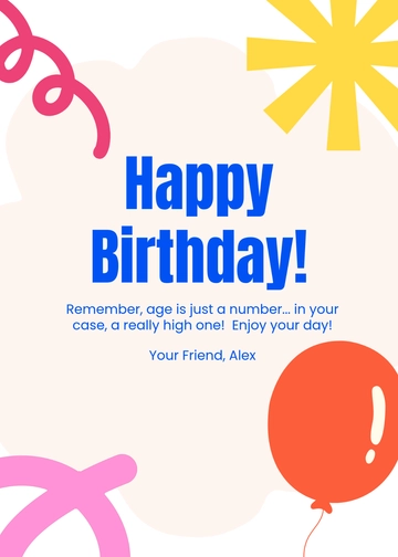 Free Funny Birthday Greetings Template to Edit Online