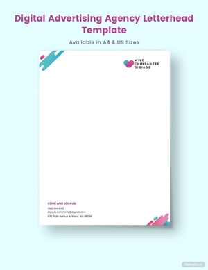 Digital-Advertising Agency Letterhead Template
