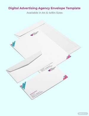 Digital Advertising Agency Envelope Template