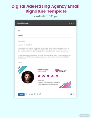 Digital Advertising Agency Email Signature Template