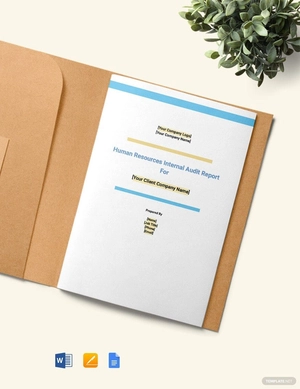 HR Internal Audit Report Template