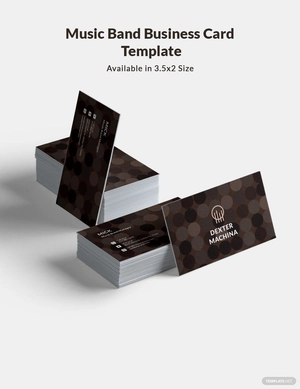 Live Music Band Business Card Template